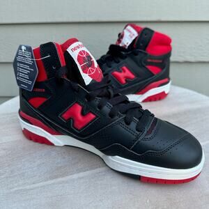 New Balance 650R Mens Size 7 Sneakers Black Red Casual Shoe High Top Sneaker New